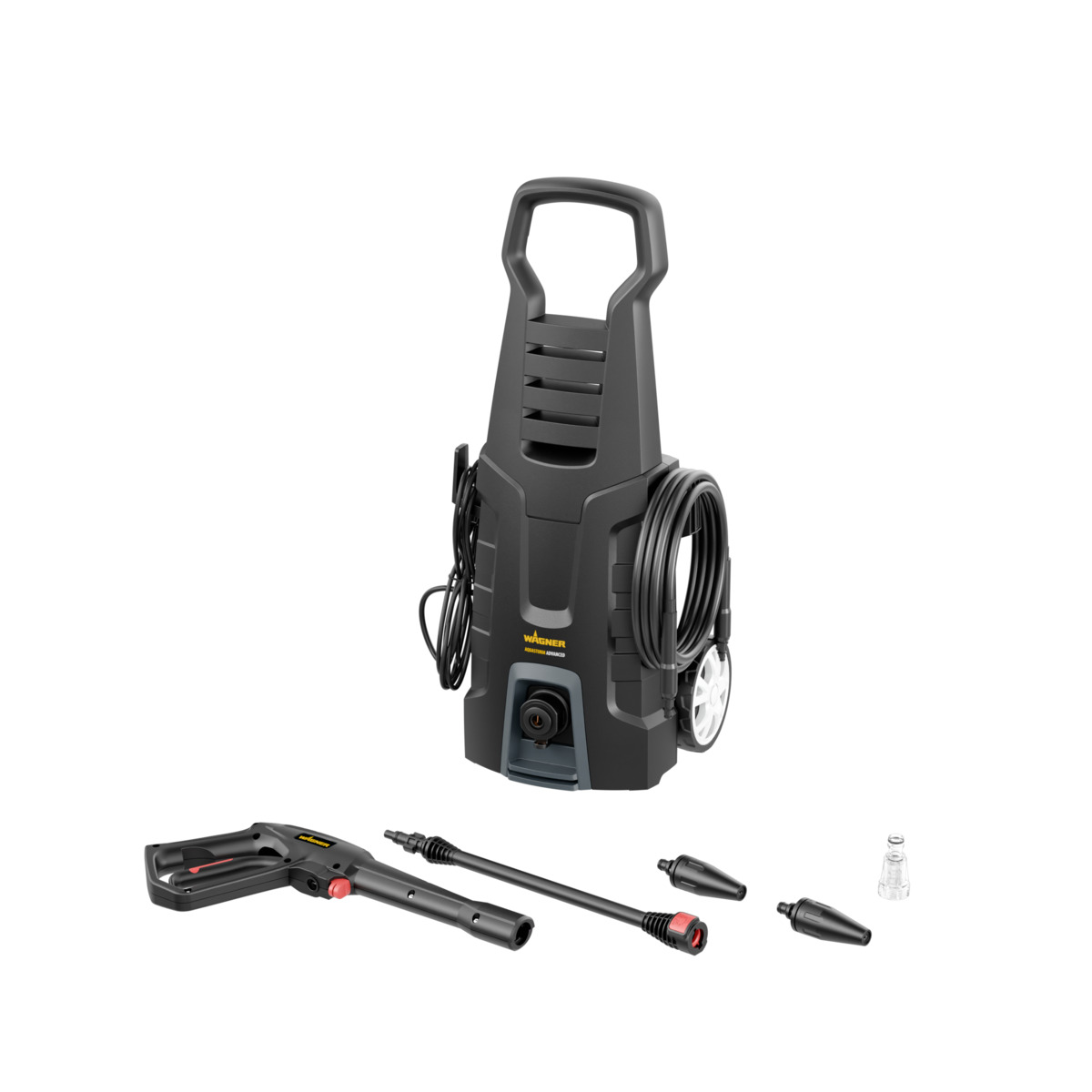 AQUASTORM Advanced Idropulitrice ad alta pressione - 135 bar, 1700 W, 2 ugelli, tubo da 5 m, pistola, lancia