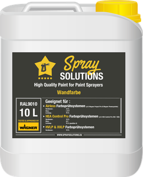 SpraySolutions - Pittura murale RAL9010 - 10 litri